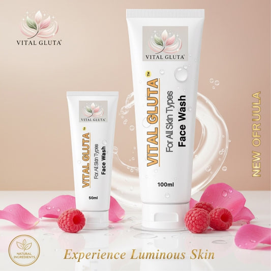 Vitalgluta face wash 50&100 ml tube
